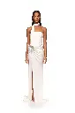 Corset Top And Crystal Leaf Gown