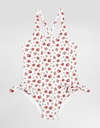 Small Rose Print One Piece Swimsuit