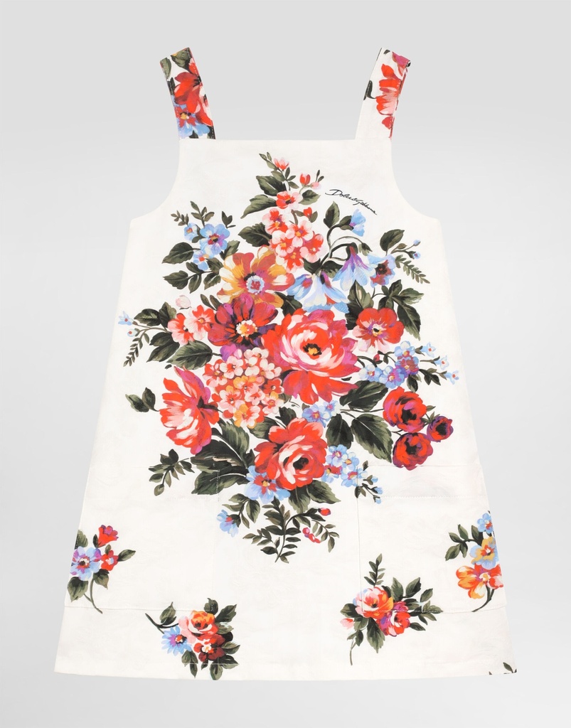 Flower Bouquet Print Dress