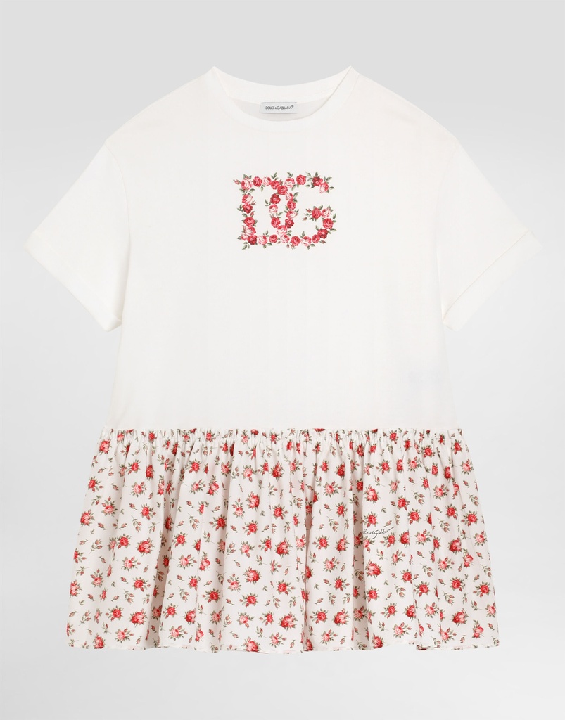 Small Rose Print Dress with DG Patch