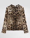 Leopard Print Ribbed Turtleneck