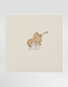 Leopard and DG Logo Print Interlock Blanket