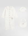 3 Piece Gift Set in Interlock and Linen with Embroidery