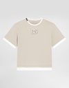 Jersey T-Shirt with Embroidered DG Appliqué