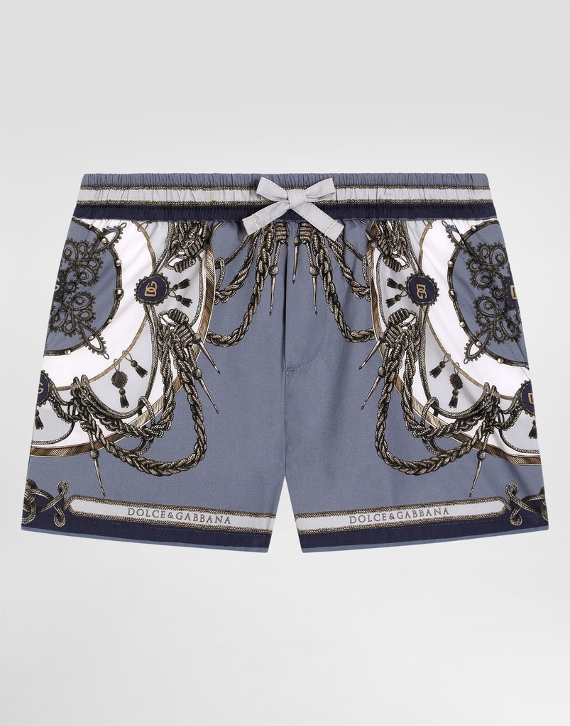 Cargo Print Poplin Bermuda Shorts 