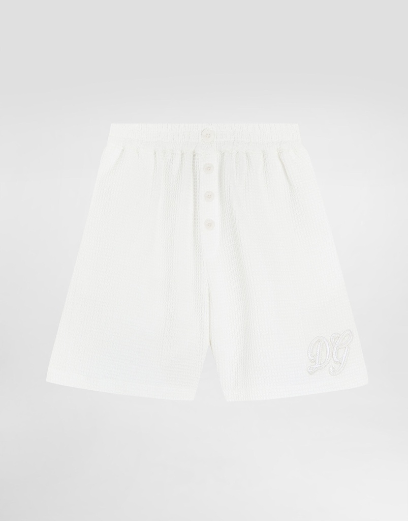 Cotton Waffle Bermuda Shorts