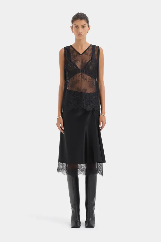Ingrid Lace Midi Skirt