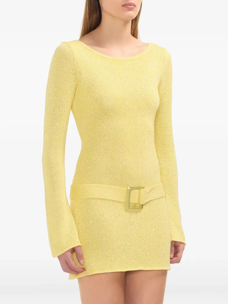 Maya Long Sleeve Belted Dress