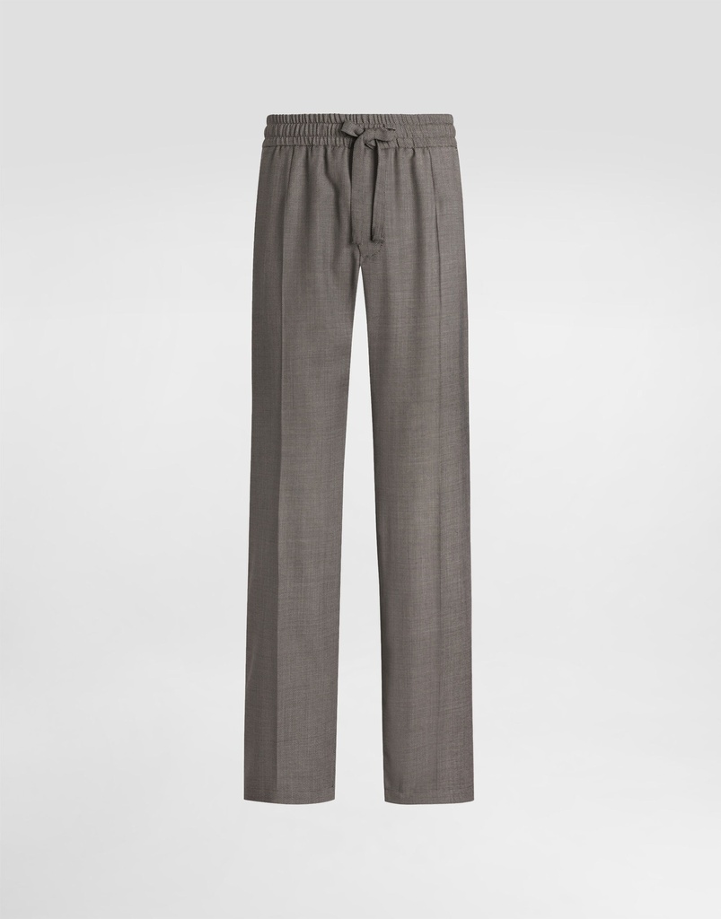 Bird's Eye Wool Jogging Trousers