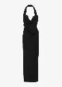 Halter Corset Draped Dress in Black