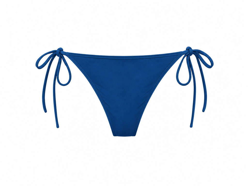 String Tie Swim Bottom in Blue 