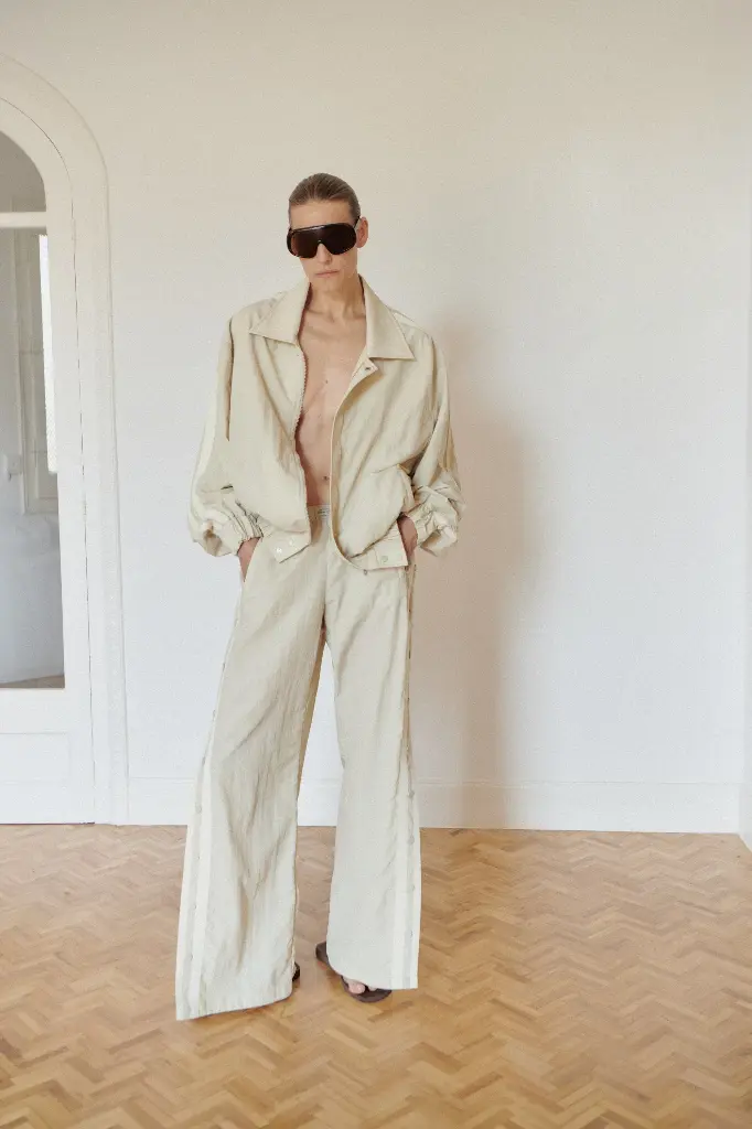 Light Beige Water Resistant Track Pants 