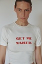 White Slogan Baby Tee