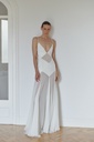 Long Dress with Open Back and Stripes