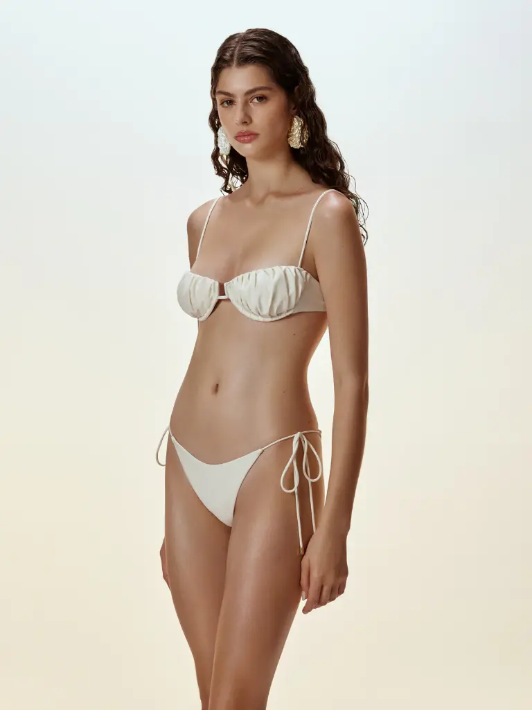 Vita Tie Side Bikini Bottom - Ivory