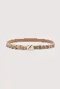 CHARLOTTE Deer print pony-effect leather belt