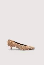 EKO Deer print pony-effect kitten heels