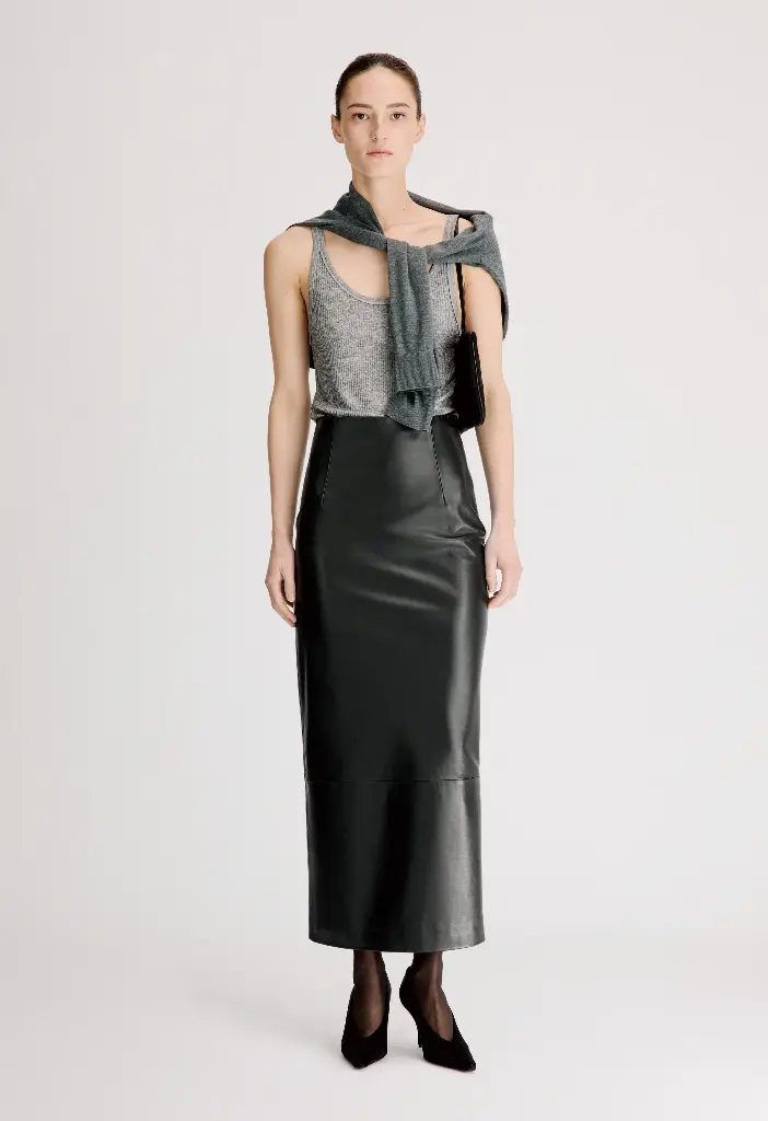INGA Leather Maxi Skirt