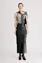 INGA Leather Maxi Skirt