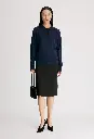 MILES Long-sleeve fine knit polo top