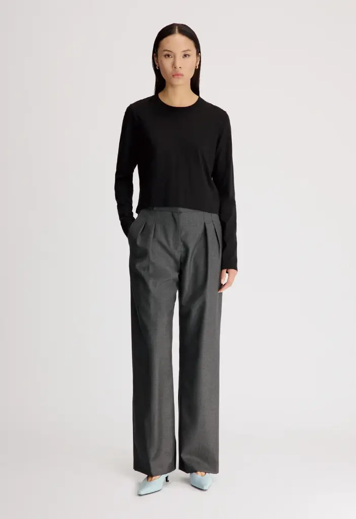 SBIRU LDS Virgin wool pleated trousers