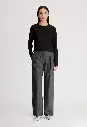 SBIRU LDS Virgin wool pleated trousers