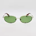Alba Sunglasses in Silver and Green