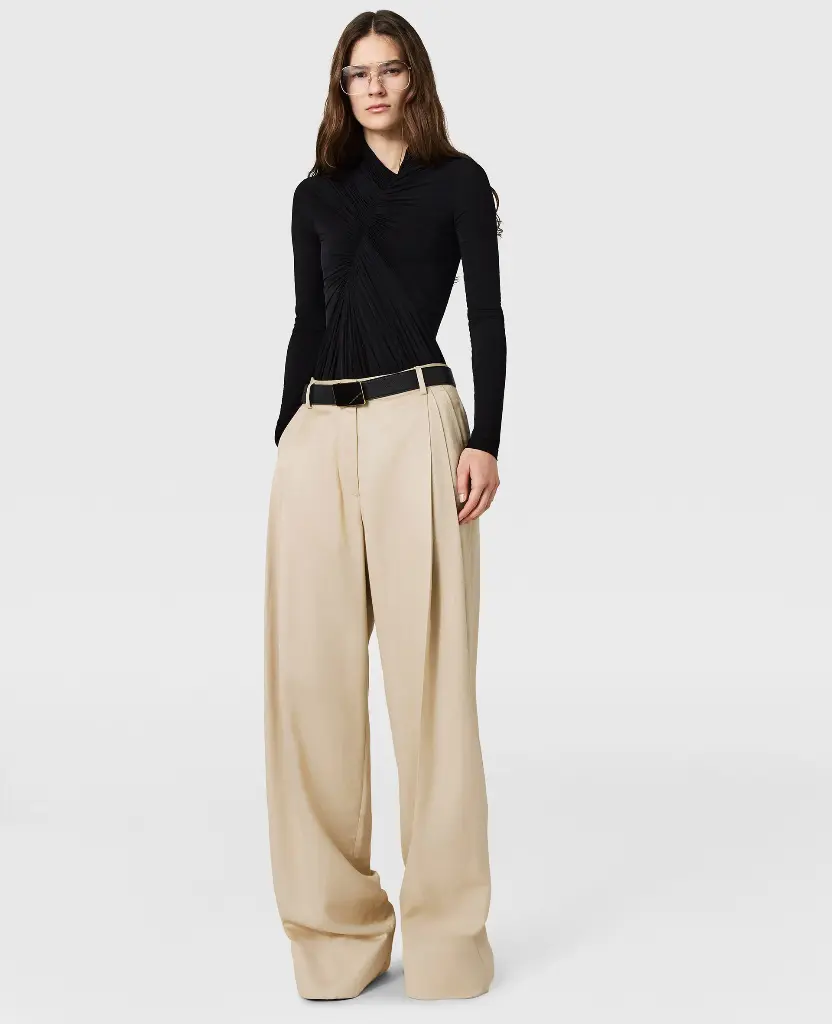 Lightweight Textured Straight Pants