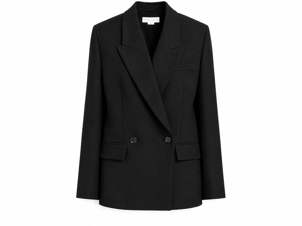 Double Breasted Fitted Canvas Jacket