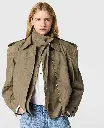 Double Layer Suede Effect Jacket