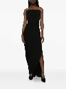 Crepe Jersey Square Neck Gown