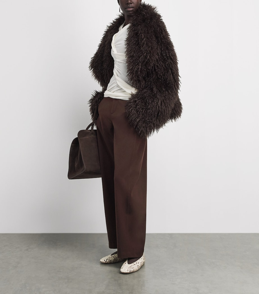 Klive Barrel-Leg Hopsack Trousers