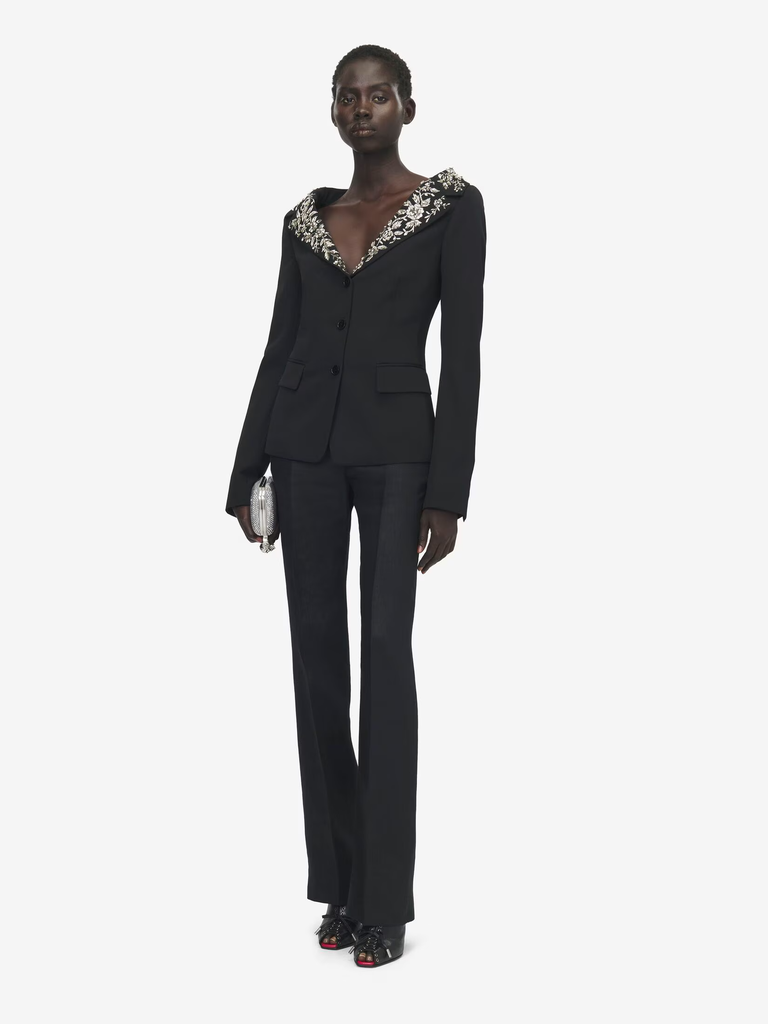High Waisted Tailored Trousers 