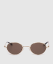 Gold sunglasses with logo engraving