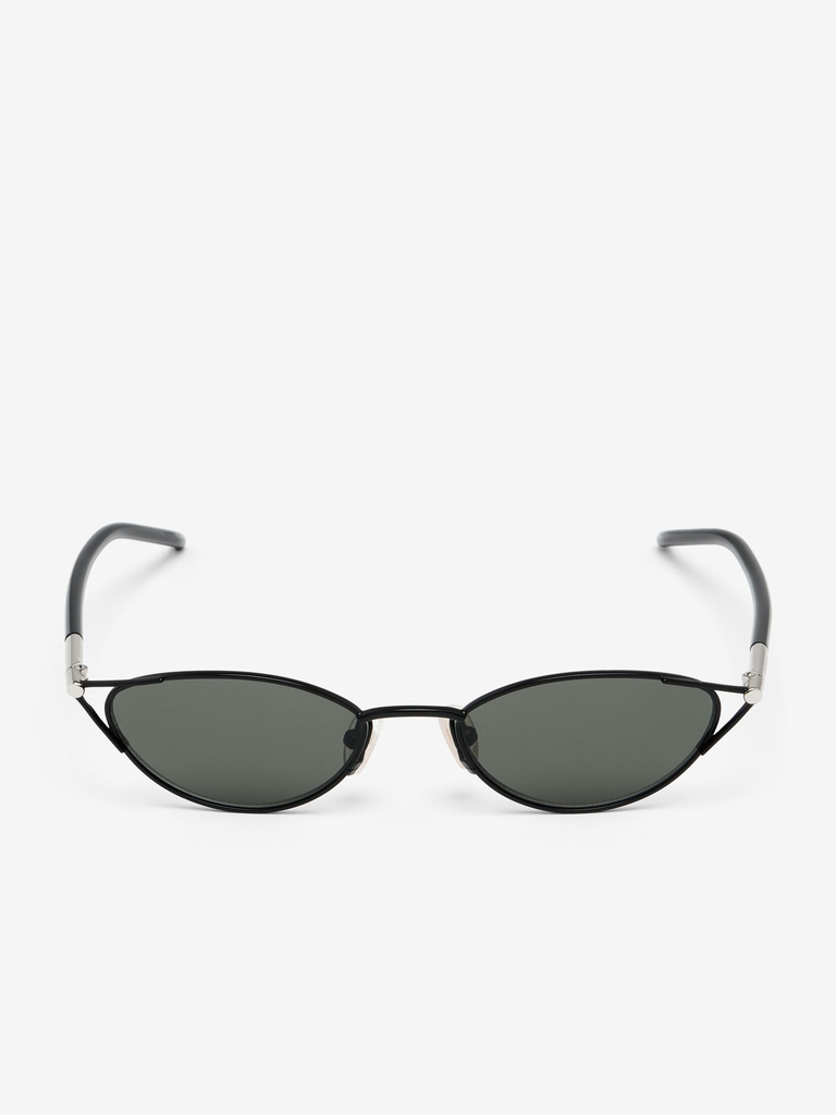 Women's Slim Cat Eye Sunglasses with T-Bar in Black