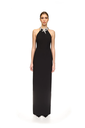 Crystal Star Emnbroidered Neckline Detail Gown 