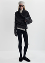 Cashmere Draped Shawl Collar Sweater 