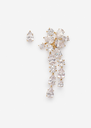 Asymmetric Crystal Cascade Earrings