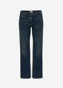 Cropped Straight Leg Jeans in Blue