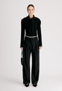 SAUL Lace Trim Pleated Trousers