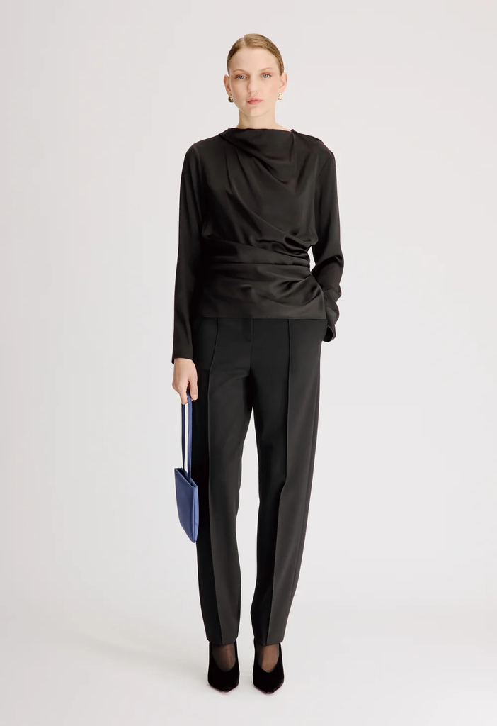 ANYA Draped Satin Top