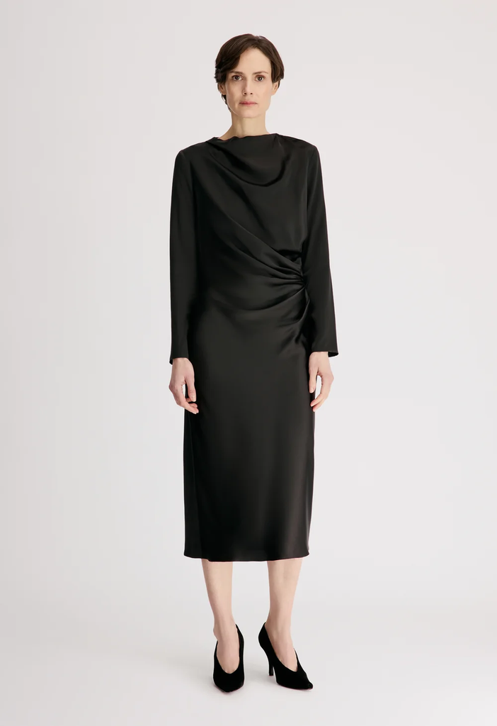 FABIO Draped Satin Dress