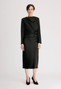 FABIO Draped Satin Dress