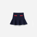 Navy Wool Knit Skirt