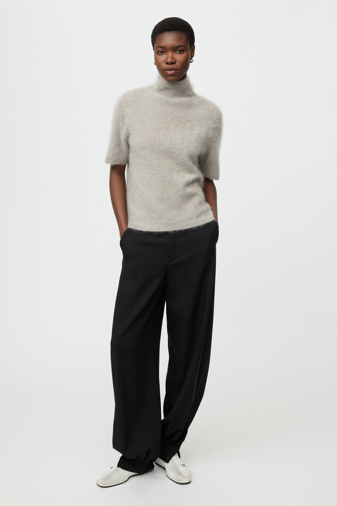Brushed Short Sleeve Turtleneck