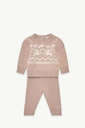 Wool and cashmere set with deer motif with gift box