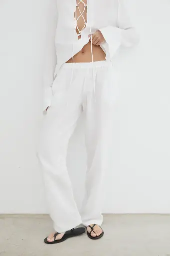 [101929] Serge Pants White