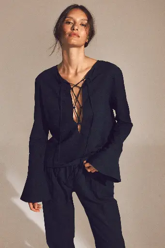 [100417] Alegra Blouse Black