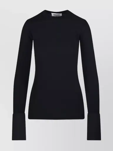 [103016] Nora - Shirt Cuff Long Sleeve Crewneck Top