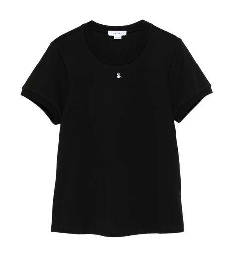 [103096] T-shirt with embroidered logo black